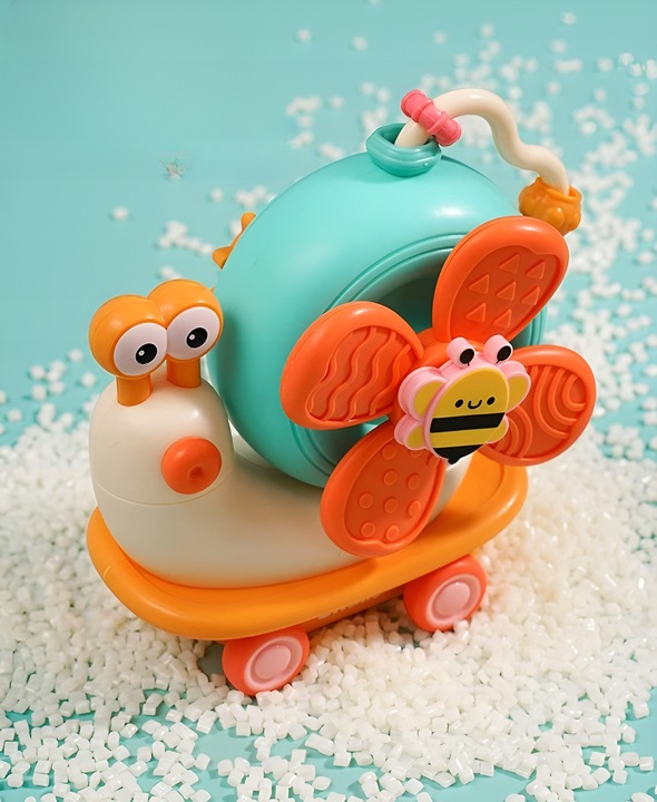 ŚLIMAK SENSORYCZNY JEŻDŻĄCY 4W1 SPINNER Z PRZYSSAWKĄ DLA DZIECI DO KĄPIELI