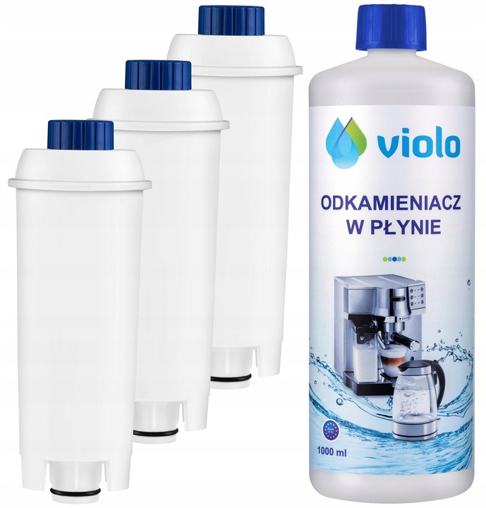 3x FILTR do ekspresu DELONGHI 1x ODKAMIENIACZ 1000 ml