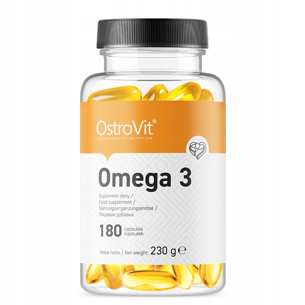 OstroVit Omega 3 180 kapsułek WITAMINY KWASY TŁUSZCZOWE