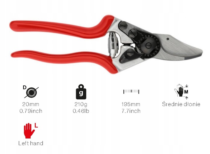 SEKATOR JEDNORĘCZNY DLA LEWORĘCZNYCH FELCO 16