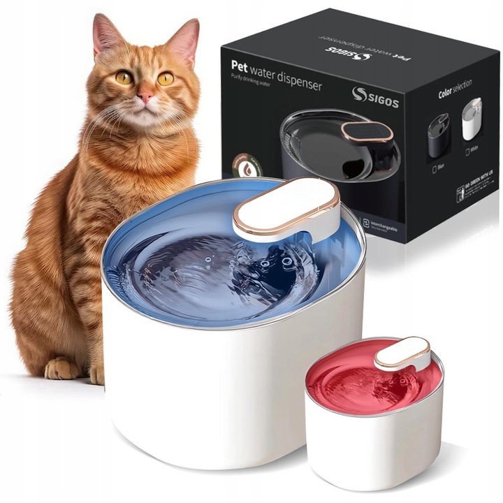 Poidełko Automatyczne Fontanna Wodna dla Kota Psa Filtr Czyszczący CICHA