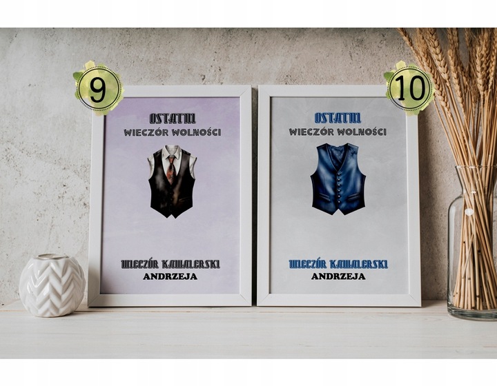 PREZENT NA WIECZÓR KAWALERSKI PAMIĄTKA OBRAZEK A4 IKWK