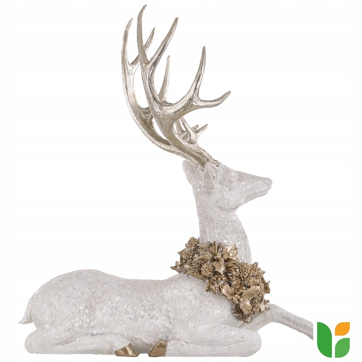 Figurka dekoracyjna świąteczna renifer jeleń duży leżący 53x50x29