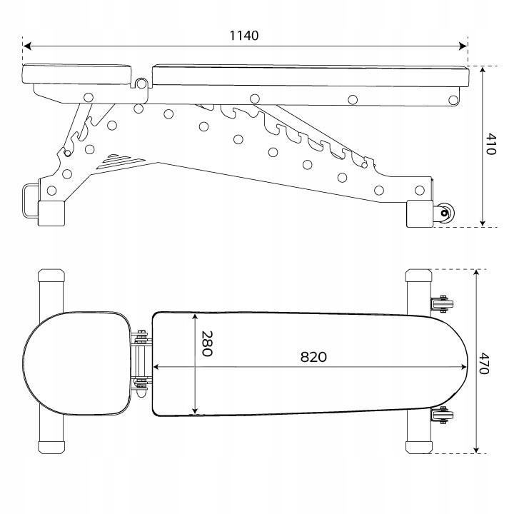 Ławka treningowa do cwiczen ławeczka regulowana składana skośna pod SZTANGĘ