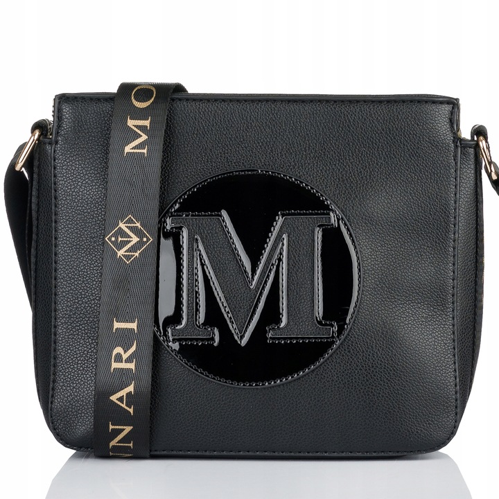 MONNARI Torebka na ramię LISTONOSZKA Pojemna PASEK LOGO PREMIUM