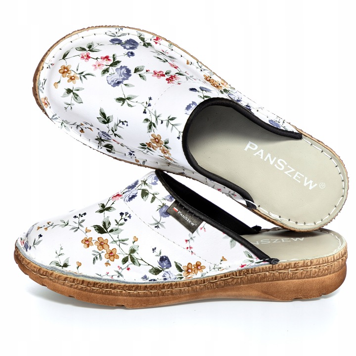 PanSzew POLSKIE Klapki Damskie ze SKÓRY NATURALNEJ 36-41