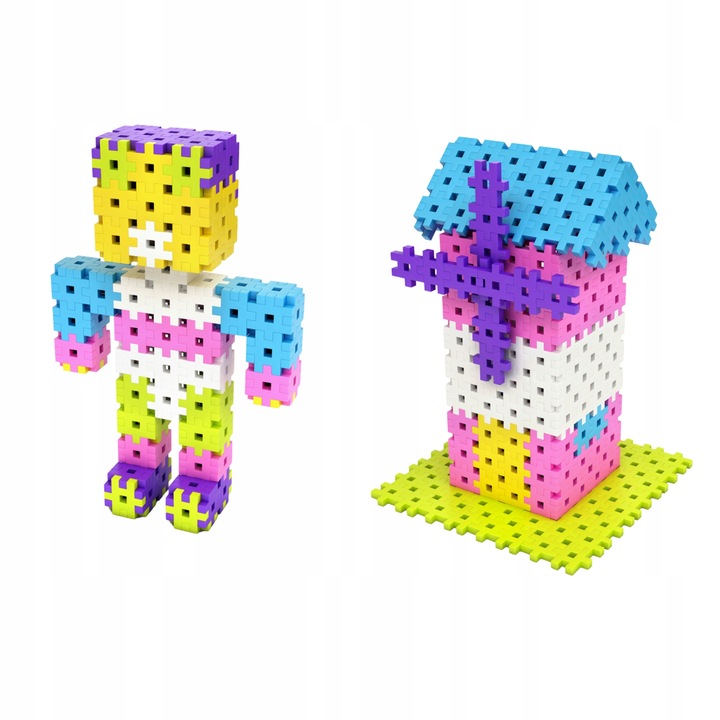 KLOCKI WAFLE KONSTRUKCYJNE MELI Basic 300 El MINI PUZZLE GOFRY EDUKACYJNE