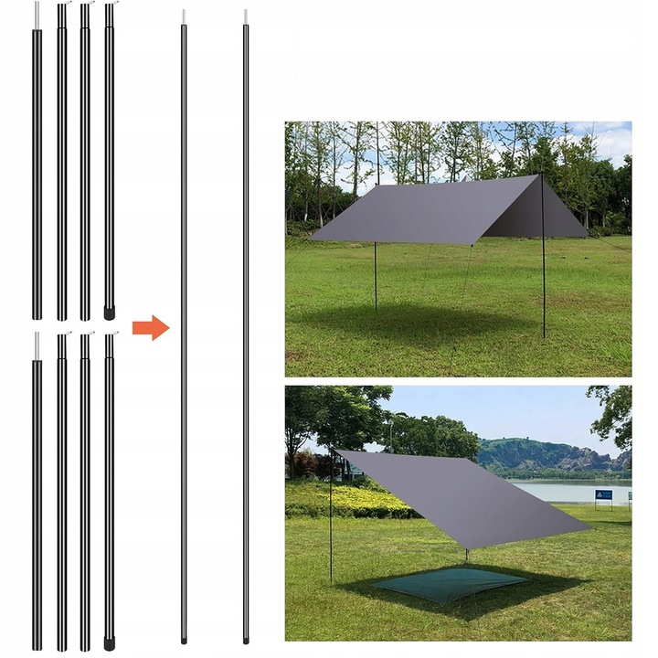 2x MASZT DO TARPÓW SŁUPKI KONSTRUKCJA DO PLANDEK PODPORY STOJAKI TARP 200CM