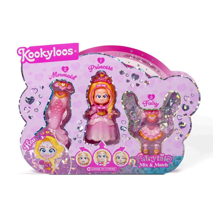 Kookyloos Fairytale Mix and Match Hearts; one size