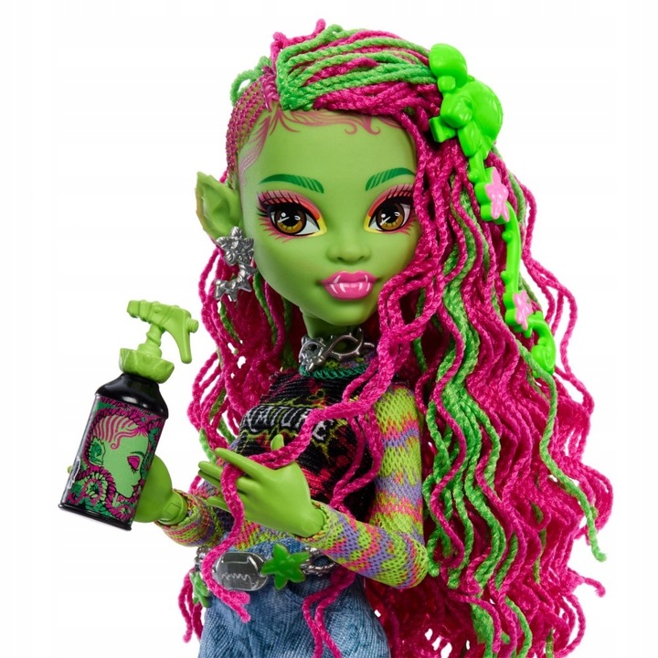 Monster High Lalka Venus McFlytrap zwierzątko roślinny kot Chewilan HRP81