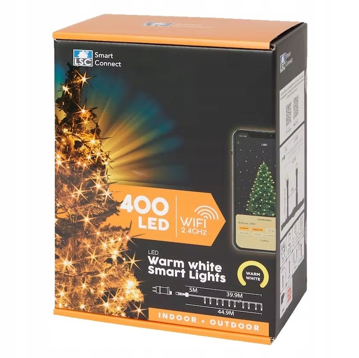Lampki choinkowe Smart Connect zew/wew 45 m 400 LED sterowanie telefonem