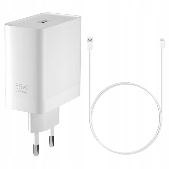 Ładowarka sieciowa 65W Oppo SUPERVOOC + kabel USB typ C ORYGINALNA