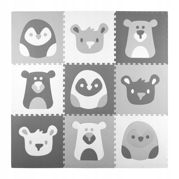 MATA PIANKOWA EVA PUZZLE MIĘKKA DLA DZIECI ZWIERZĄTKA 180x180cm RICOKIDS