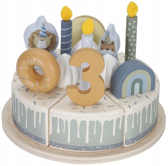 LITTLE DUTCH DREWNIANY TORCIK TORT URODZINOWY