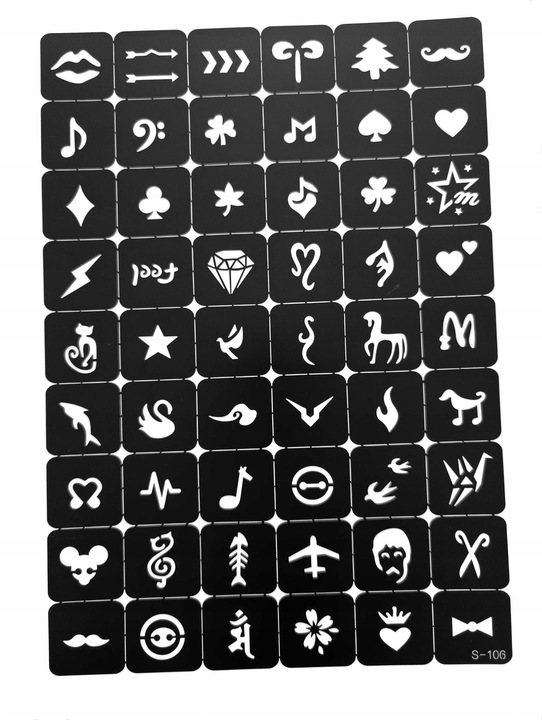 Tatuaże brokatowe SZABLONY 373 SZT KATALOG DLA DZIECI I DOROSŁYCH