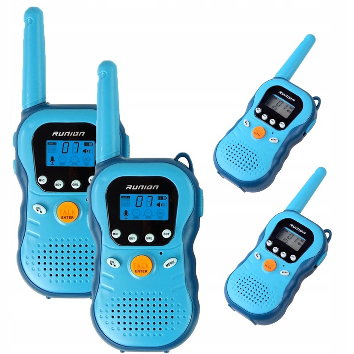 WALKIE TALKIE KRÓTKOFALÓWKI dla dzieci DUŻY ZASIĘG 3km LCD ZESTAW Łoki Toki