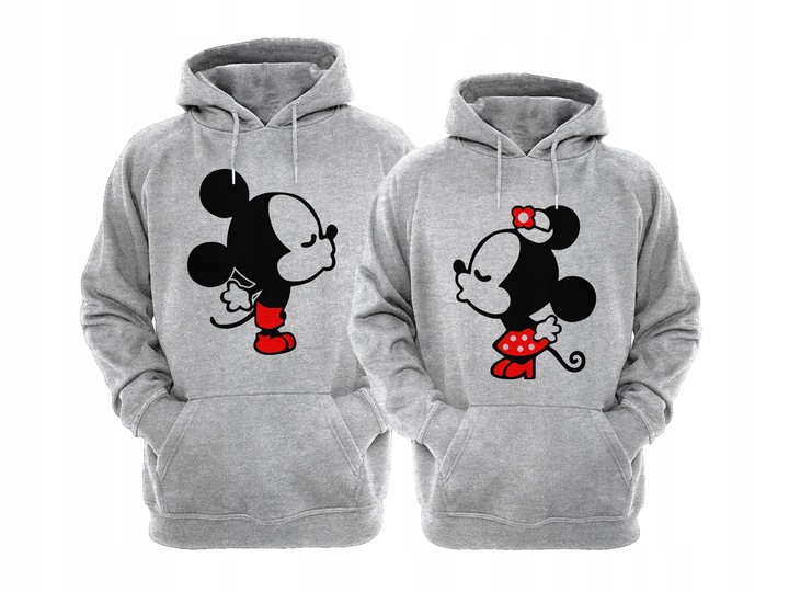 ZESTAW DWÓCH BLUZ Z KAPTUREM DLA ZAKOCHANYCH PAR