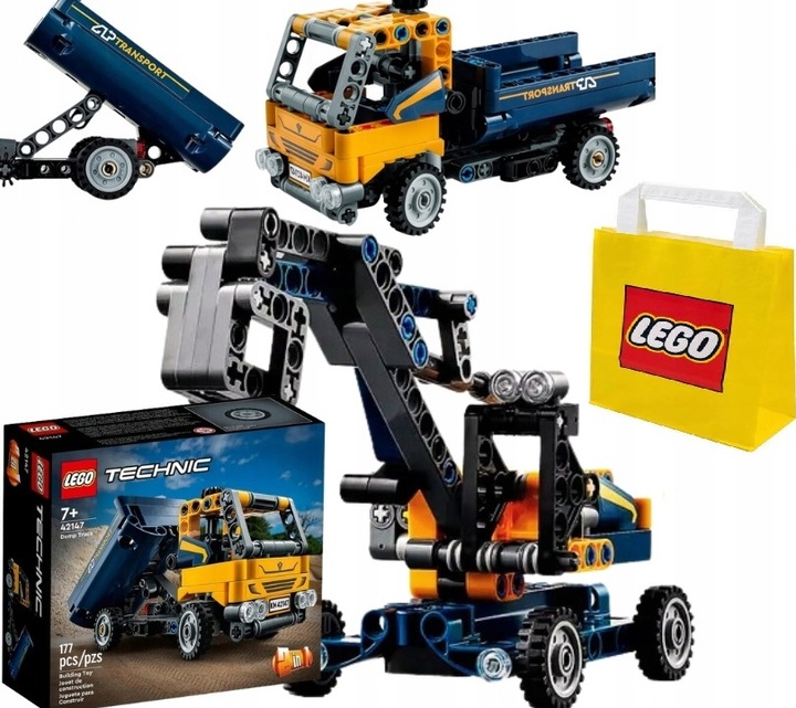 LEGO Technic Ładowarka Samochód Ciężarowy Wywrotka Kiper 2W1 NOWY + TORBA