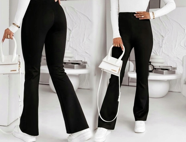 Kryjące legginsy push-up modelujące wysoki stan kieszenie dzwony XL/XXL 474