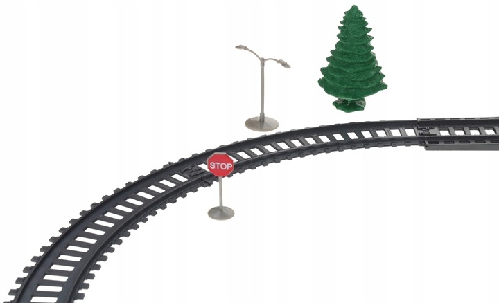 Kolejka Elektryczna Pociąg Ogromny Tor Tunel Podnoszony Most 366cm Wagony