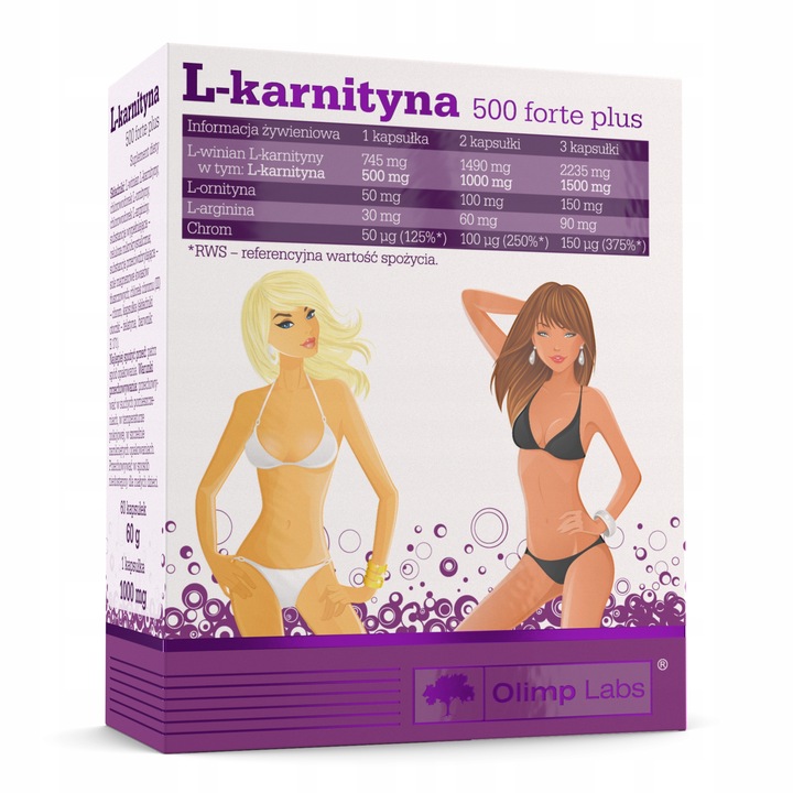 OLIMP L-KARNITYNA 500 FORTE 60k SPALACZ TŁUSZCZU