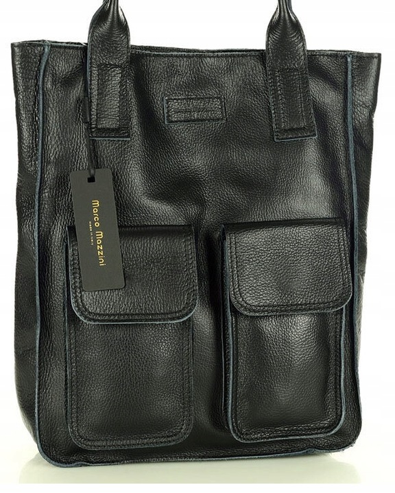 Skórzana torba SHOPPER z kieszonkami Marco Mazzini