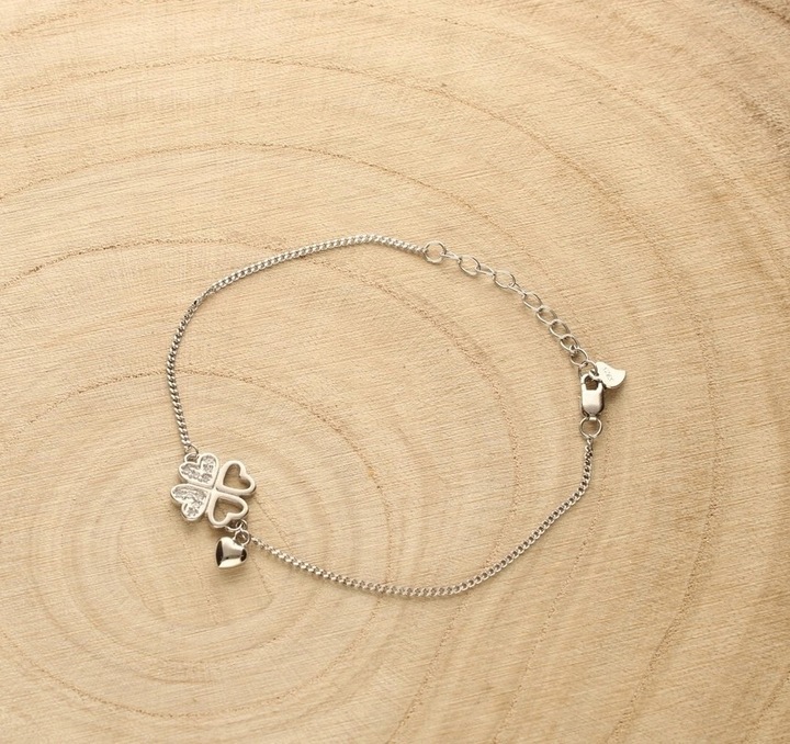 SREBRNA BRANSOLETKA DAMSKA KONICZYNKA SREBRO 925 NA WALENTYNKI ORYGINALNA