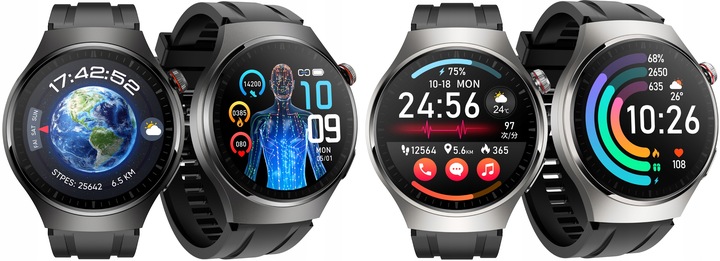 SMARTWATCH ZEGAREK MĘSKI Z EKG POMIAR CUKRU PULS CIŚNIENIE ROZMOWY MENU PL