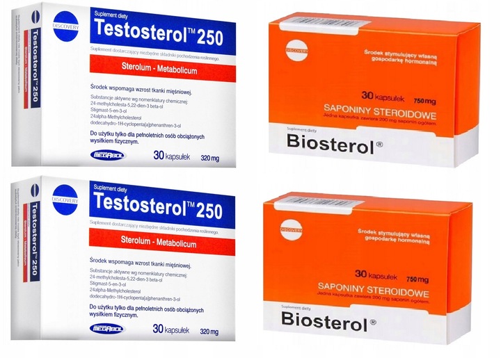 ZESTAW ODŻYWEK TESTOSTEROL BIOSTEROL SIŁA i MASA