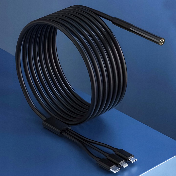 Endoskop Kamera Inspekcyjna do Telefonu Android Aplikacja LED USB Typ-C 3M
