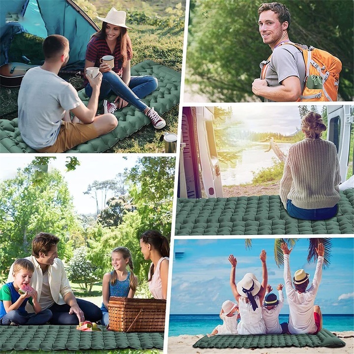 MATA SAMOPOMPUJĄCA KARIMATA POJEDYNCZY 200X67X10 CM Z PODUSZKĄ GRUBA