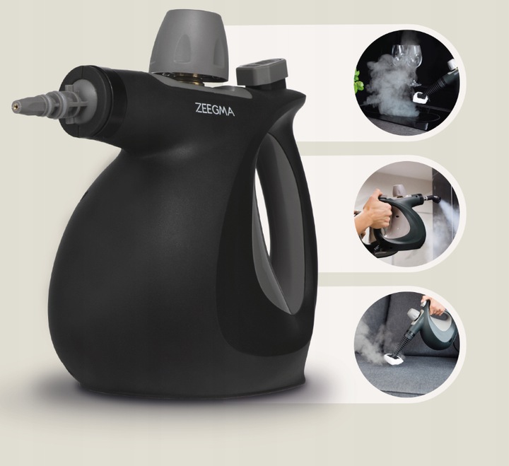 MYJKA PAROWA PAROWNICA NA PLUSKWY CZYŚCIK CIŚNIENIOWY 1000W 3BAR 8 KOŃCÓWEK