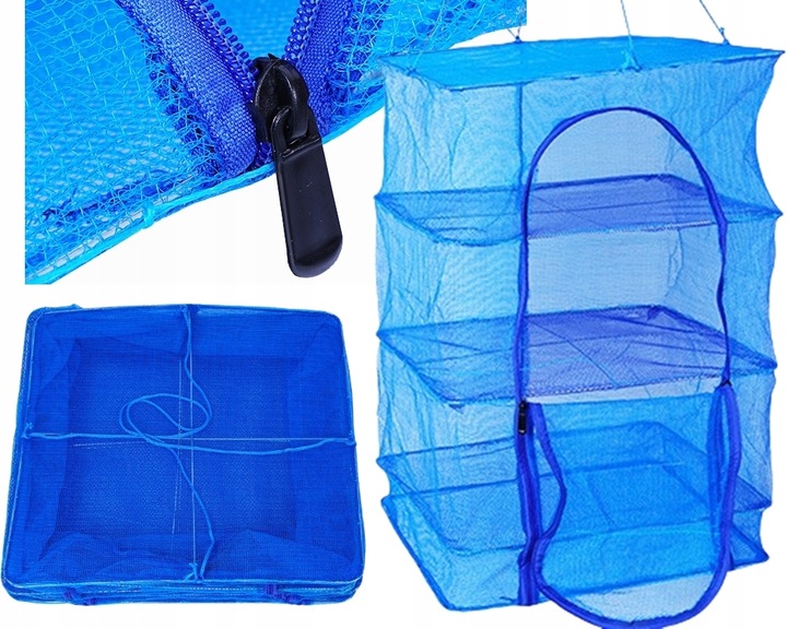 4 warstwowa Składana Siatka Nylonowa do Suszenia Ziol Grzybow Ryb Owoce