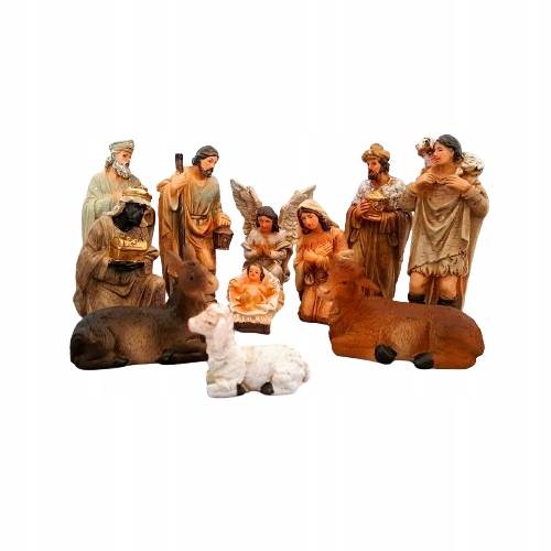 Szopka Bożonarodzeniowa- 10 cm- Figurki do Szopki - 11 elementów