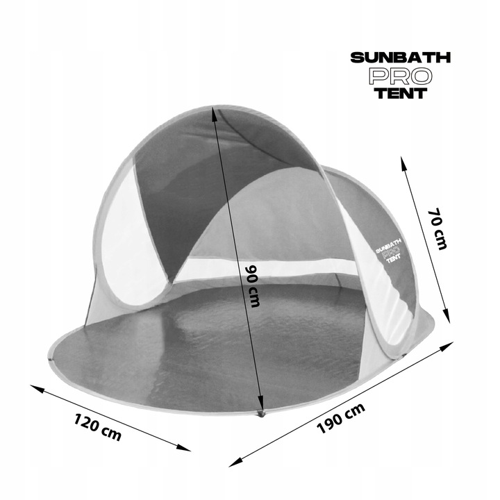 Namiot Plażowy Samorozkładający Parawan XXL dzieci ochrona UV POP-UP