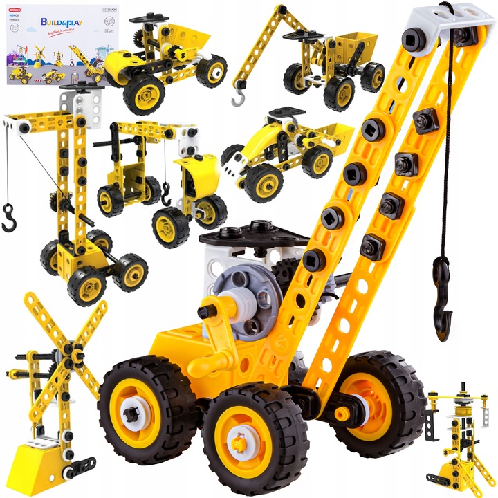 Klocki Konstrukcyjne KREATYWNE dla Dzieci Maszyny 8w1 Ruchome Elementy 100e
