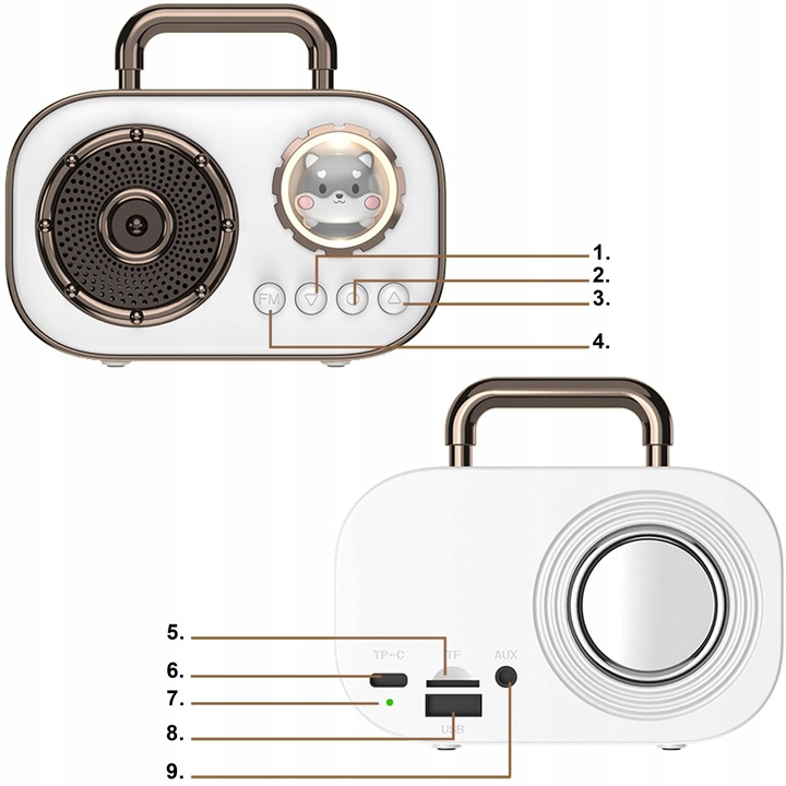 BEZPRZEWODOWY ZESTAW DO KARAOKE DLA DZIECI GŁOŚNIK BLUETOOTH + 2 MIKROFONY