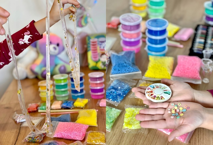 Zestaw Slimy Slime Fabryka Mikser Do Robienia Glutów Dla Dzieci Brokat DIY