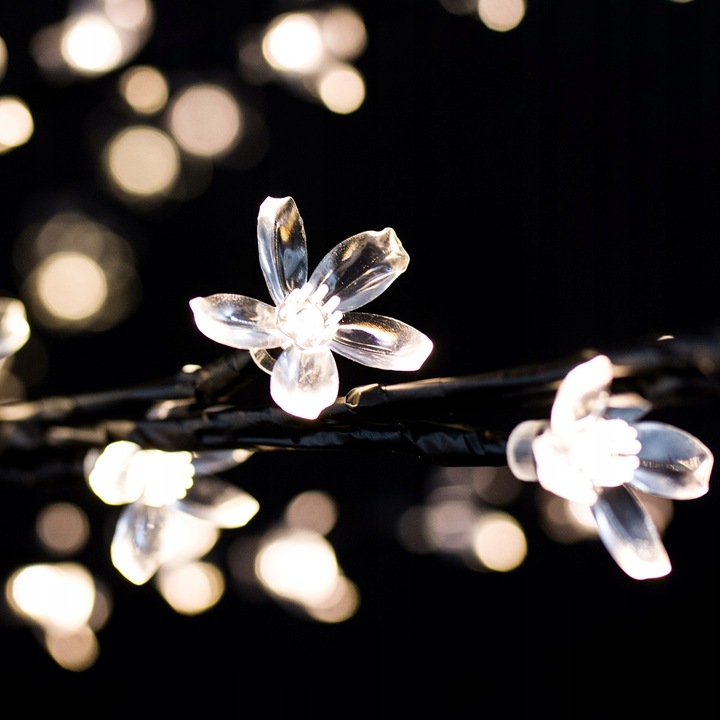 DRZEWKO LED 180 cm KWITNĄCY KWIAT WIŚNI DEKORACJA ŚWIĄTECZNA IP44 PILOT