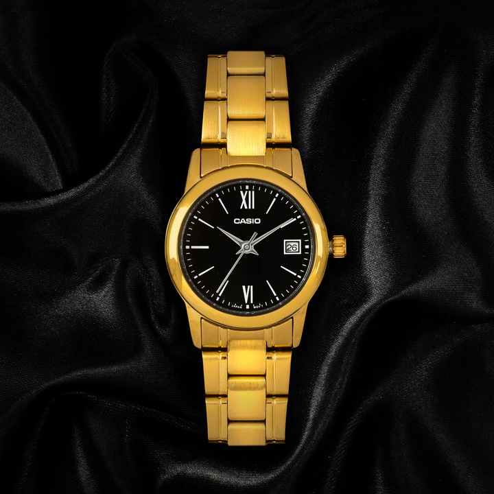 ZEGAREK CASIO ZŁOTY, POZŁACANY 24 KARATOWYM PRAWDZIWYM ZŁOTEM + GRAWER