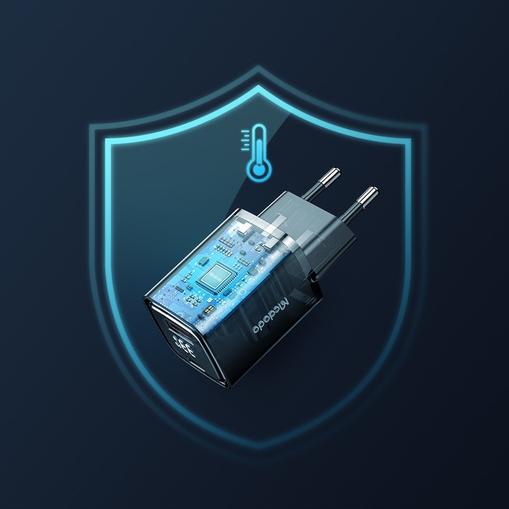 MCDODO NANO GaN ŁADOWARKA USB/USB-C PD 33W MIERNIK