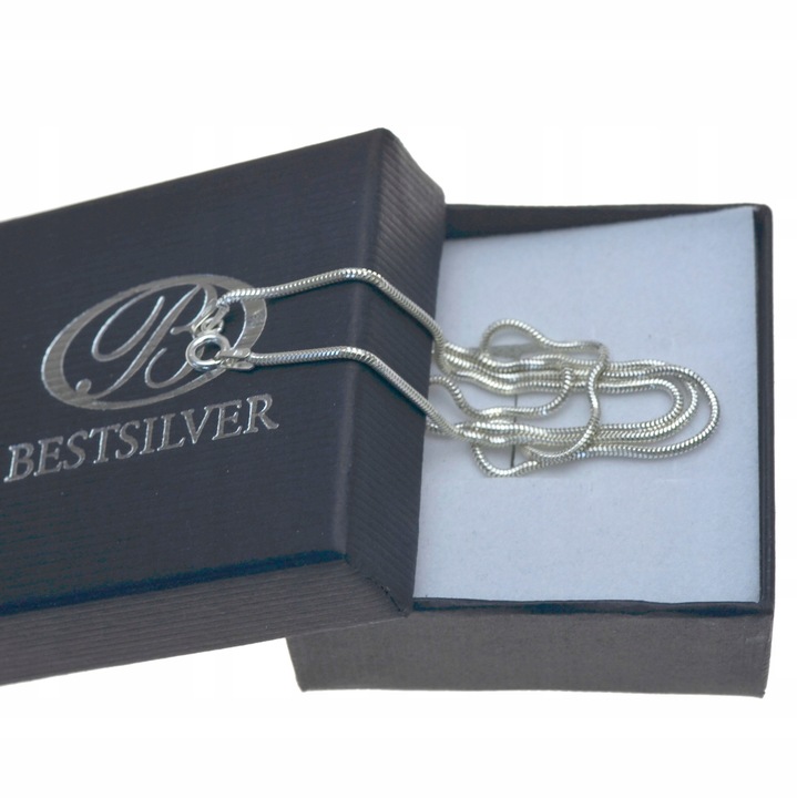 ŁAŃCUSZEK SREBRNY DAMSKI ŻMIJKA 1,5mm 55cm SREBRO