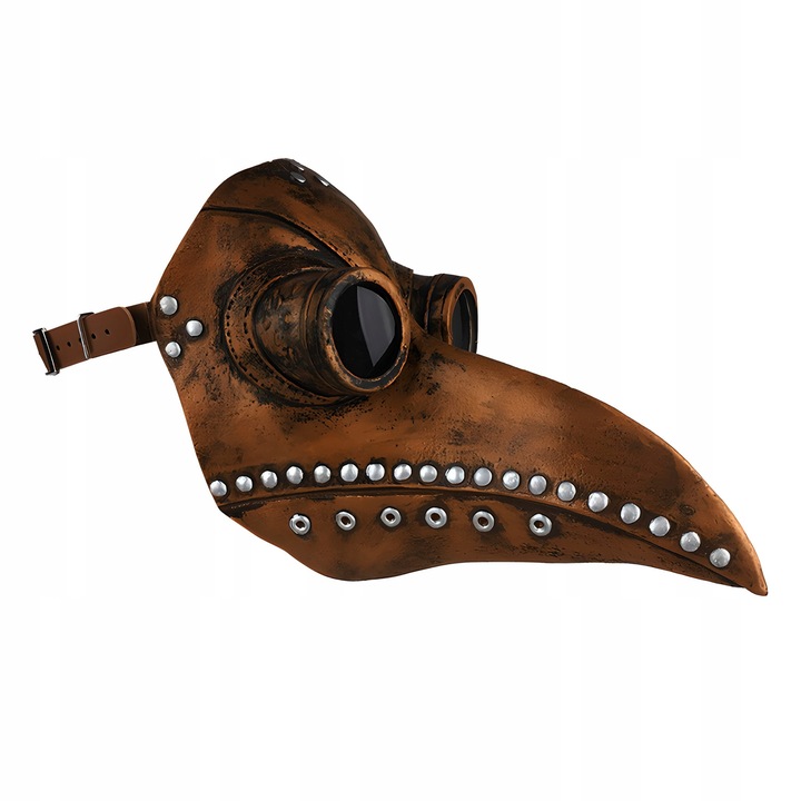 MASKA KRUKA PTAKA DOKTORA PLAGI LATEKSOWA BRĄZ DŻUMA CZARNA ŚMIERĆ PANDEMIA