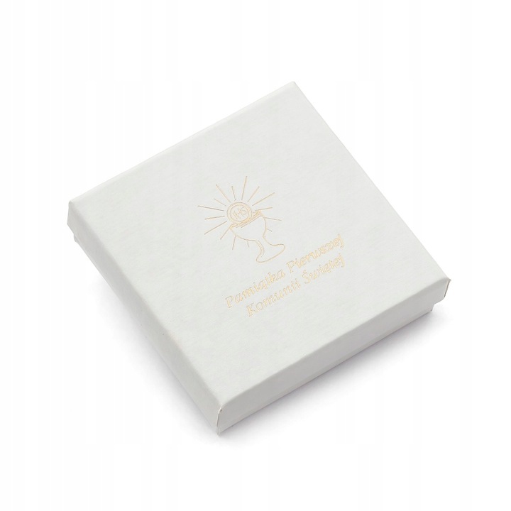 ŁAŃCUSZEK SREBRNY 925 KRZYŻYK D800 KOMUNIA 45CM