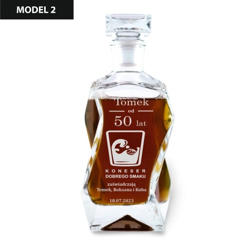 Prezent na Urodziny Karafka do Whisky z Grawerem - Niepowtarzalny Upominek