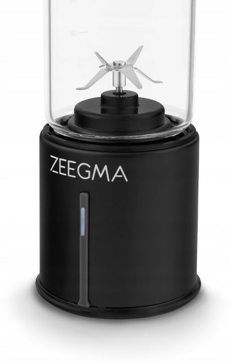Blender Przenośny Bezprzewodowy DUŻY 465ml 300W ZEEGMA Go Plus CZARNY