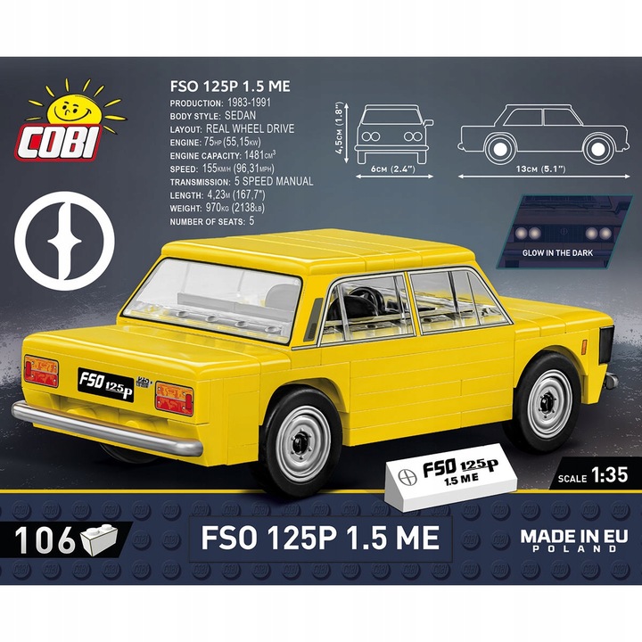 KLOCKI COBI-24588 YOUNGTIMER FSO 125P 1,5 ME 106 KL.