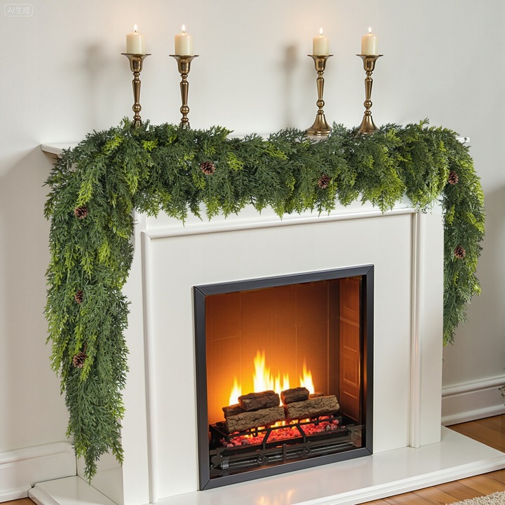 DIY WIENIEC ŚWIĄTECZNY 180CM Z SZYSZEK WIANEK CEDROWY DEKORACJA ŚWIĄTECZNA