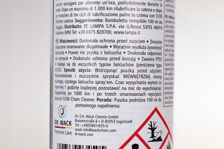 S100 WEISSES KETTEN SPRAY smar do łańcucha +GRATIS