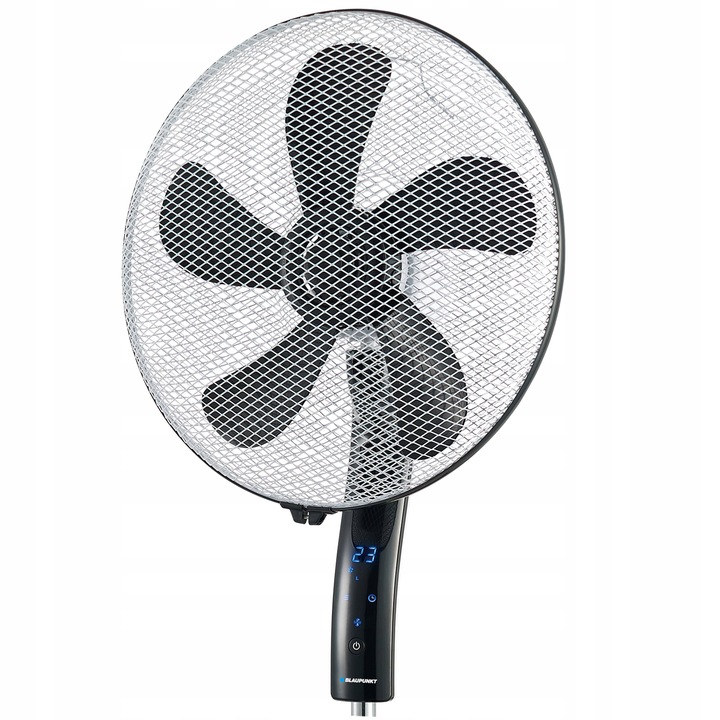 CICHY MOCNY WENTYLATOR WIATRAK PODŁOGOWY BLAUPUNKT ASF701 40dB 55W PILOT